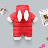 Autumn Baby Boy Winter clothing Overall for Children Infant Thicken kid Clothes Hooded mantle coat Girl snowsuit Jumpsuit Romper 3