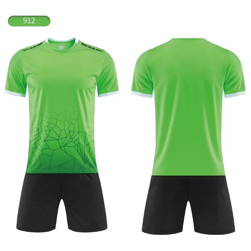 Youth Soccer Jersey Set - Kids Short Sleeve Football Uniform Kit