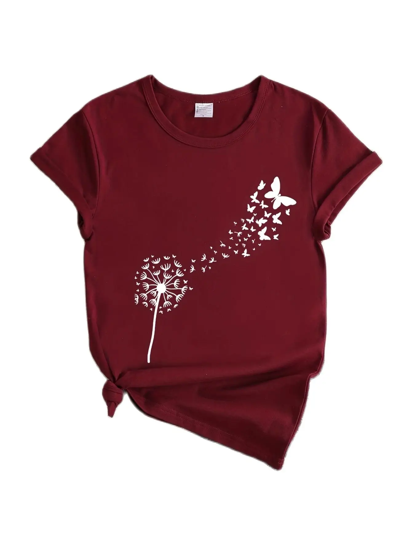 

Summer Ladies street wear T-shirt Alphabet Print Ladies top Breathable crew-neck shirt