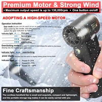 KKMOON 130000RPM Turbofan High Power Jet Fan 4-Speed Regulation Violent Fan Multifunctional Washer Cleaning Tool Dust Blower 2