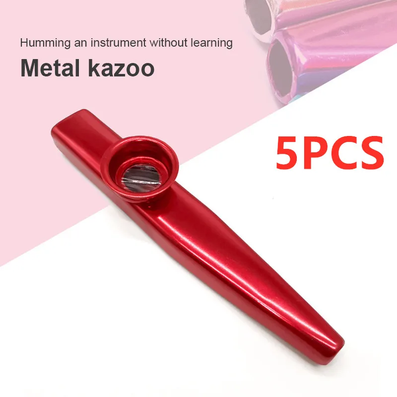 

5 шт., алюминиевая мини-гармоника Kazoo для детей и взрослых