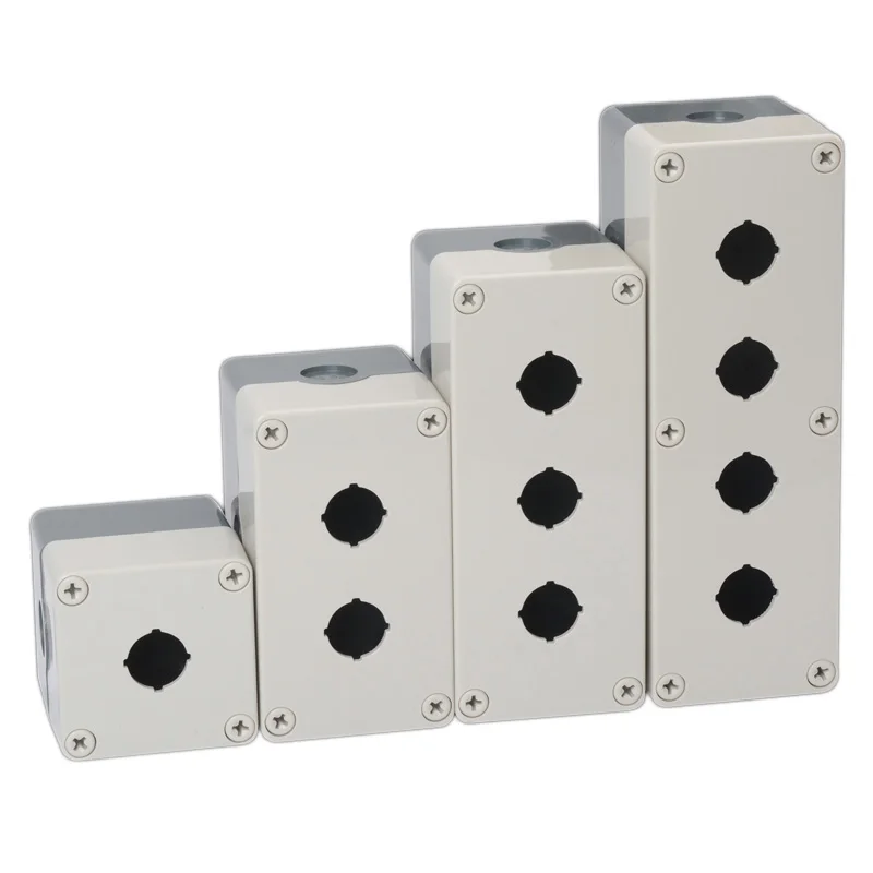 

1Pcs Button Switch Box Waterproof And Dustproof Emergency Stop Button Box Control Box 1Hole 2Holes 3Holes 4 Holes Industry