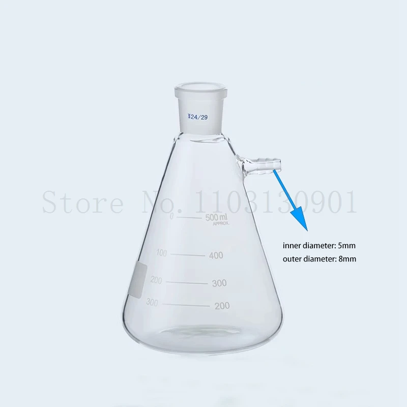1pc Lab Standard Ground Triangular Filter Flask Bottle with Nozzle Filter Bottle 50ml 100ml 500ml 1000ml 2000ml Conical Flask