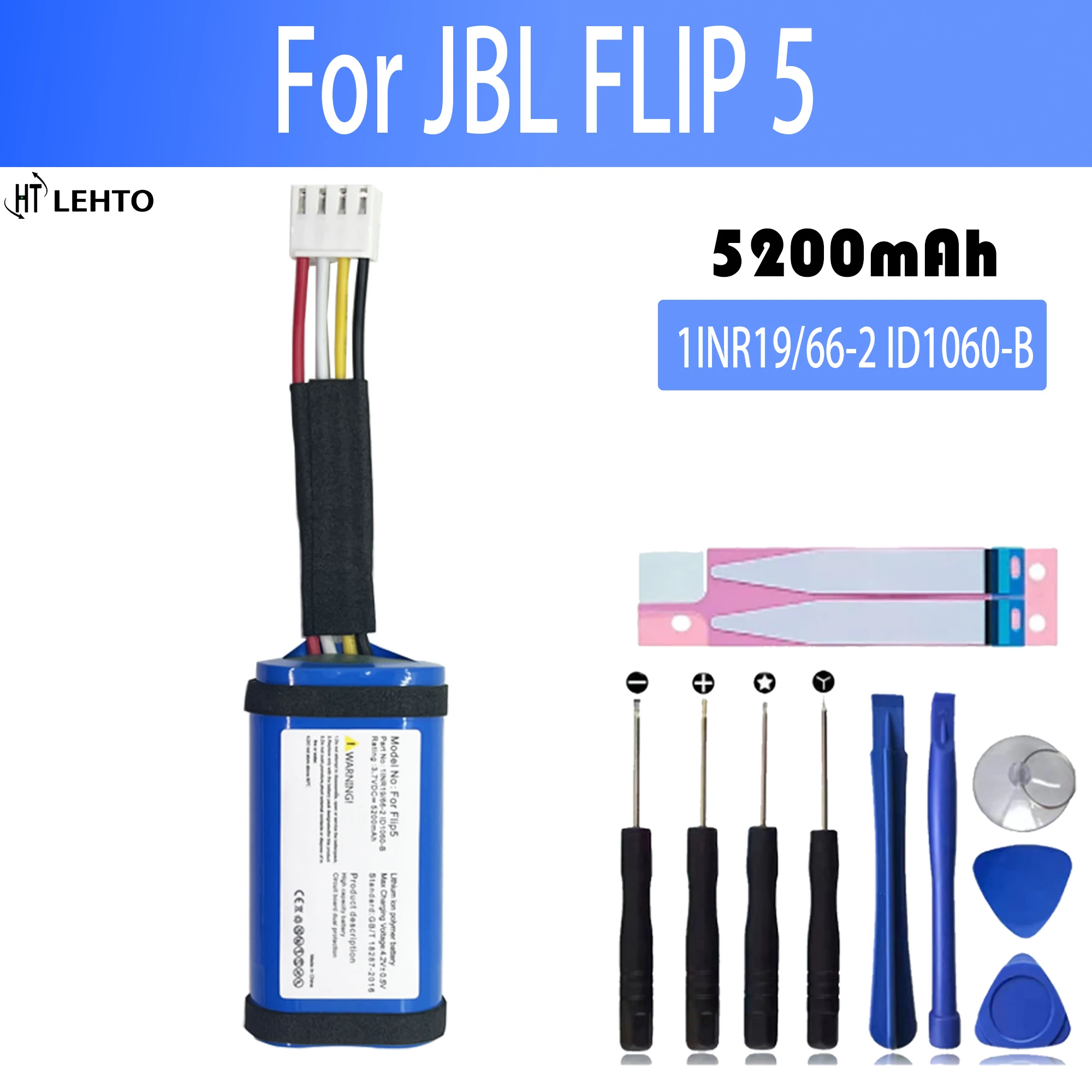 

100% Original Player Replacement Battery 4.2v/5200mAh For JBL Flip 5 Flip5 JBLFLIP5 JBLFLIP5 Loudspeaker Speaker Battery Bateria