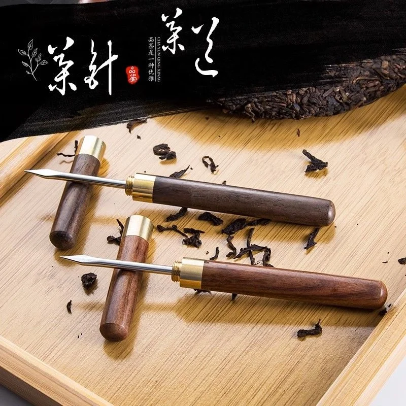 GIANXI 木製ティーナイフ中国茶道アクセサリー茶レンガ
