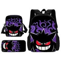 Child School Cute For G-Gengar Backpack with Lunch Bags Pencil Bags School Bags for Boys Girls Best Gift