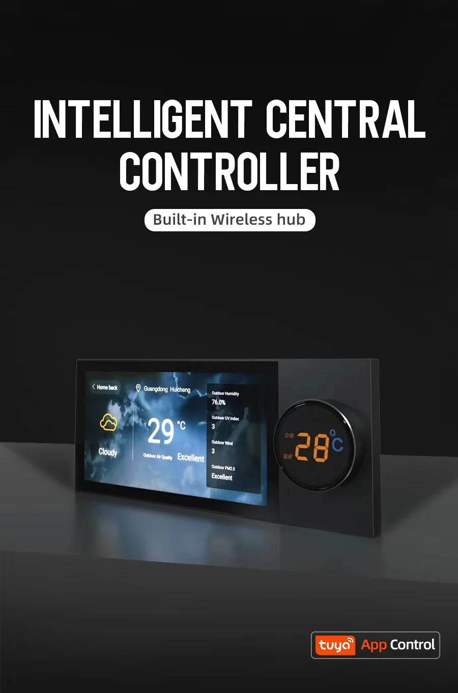 Tuya Zigbee Wifi Bluetooth HD LCD Wall Switch Touch Panel Smart Home Multi-function Light Curtain Remote Central Controller 2