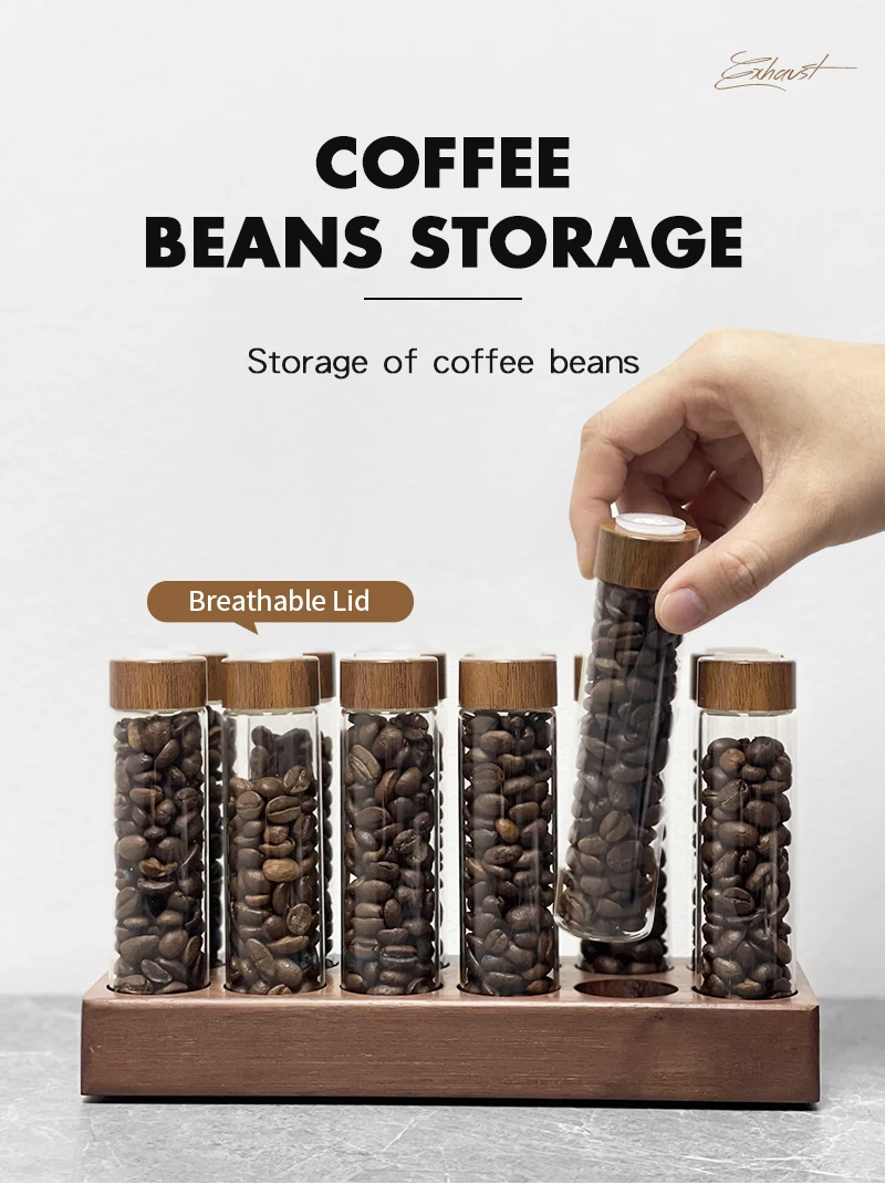Description Picture 2 of itemCoffee Bean Storage Container Tube Vacuum Single Dose With Breathable Lip Espresso Accessories Barista Tools Coffeeware Sets