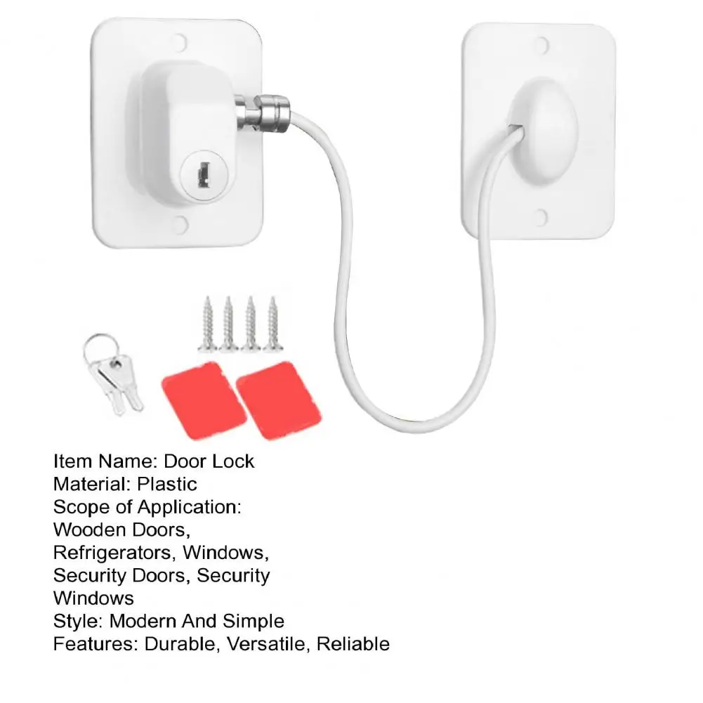 Cabinet Door Latch Refrigerator Door Lock Set With Keys Child Proof Fridge Safety Lock For Home Kitchen Freezer Cabinets Drawers Closets Windows