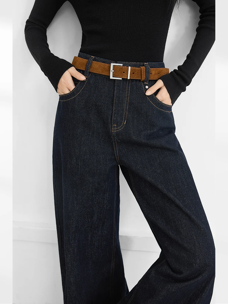 Elegant Suede Leather Women's Belt with Square Alloy Buckle