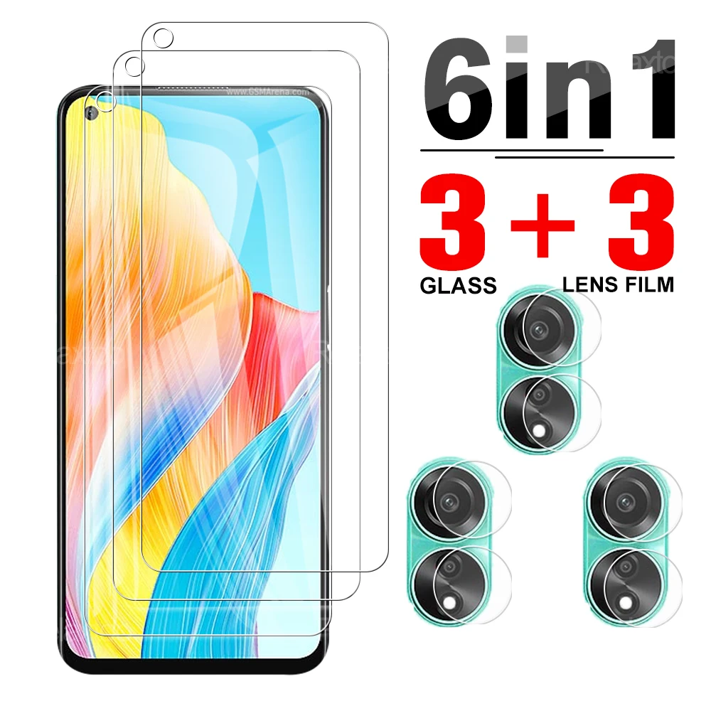 

6 в 1 Флейта для Oppo A78 4G A98 A58/A58x/A78 закаленное стекло для экрана Reno8 T 4G A17k защита для экрана и фотоаппарата