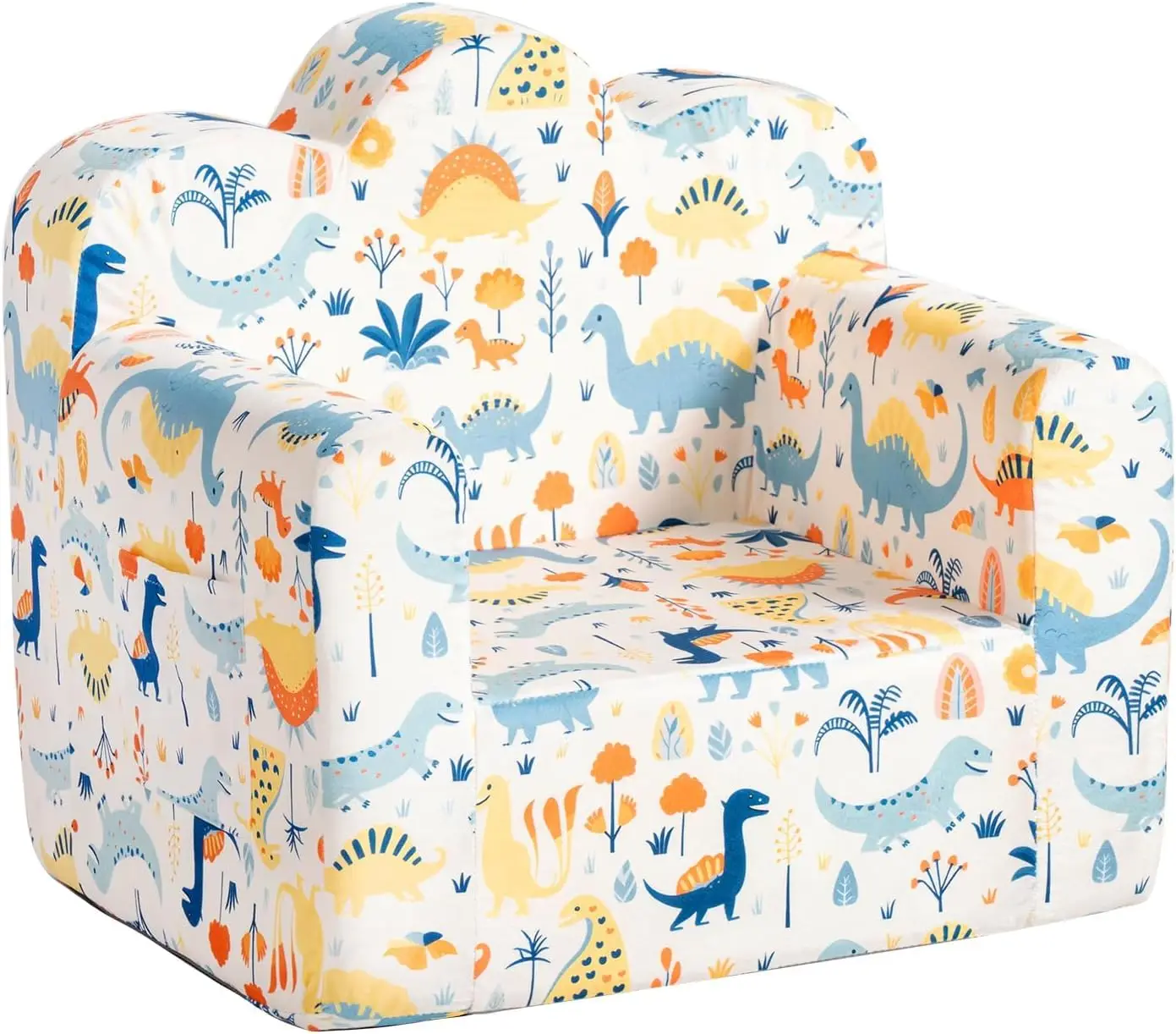 Cloud-Like Comfy Printed Kids Sofa Toddler Reading Chair with Washable Cover Carrying Handle 2