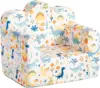 Cloud-Like Comfy Printed Kids Sofa Toddler Reading Chair with Washable Cover Carrying Handle 2