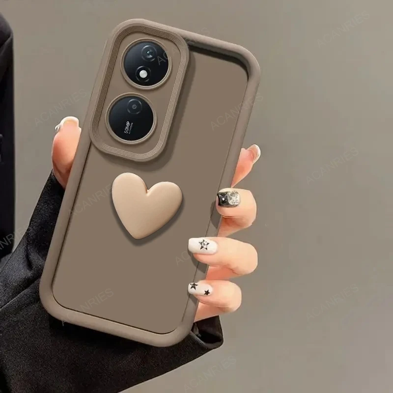 Cute Coffee Love Heart Soft Silicone Matte Back Cover