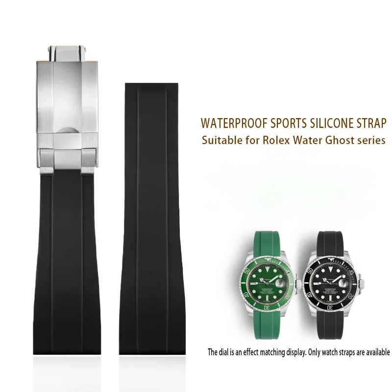 Cinturino In Silicone Antipolvere Per Rolex Submariner Yachtmaster Daytona Accessori Per Cinturini Impermeabili Catena Per Braccialetti In Gomma