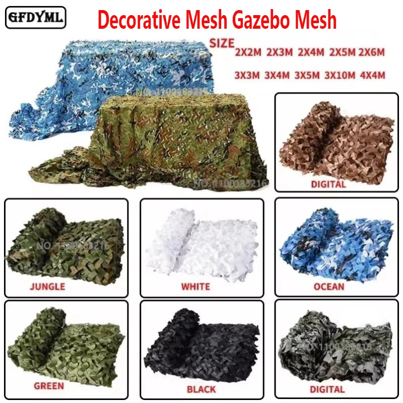 Shade Netting Hunting Netting Decorative Gazebo Shade 3x4m 3x5m,camouflage netting,sunshade net