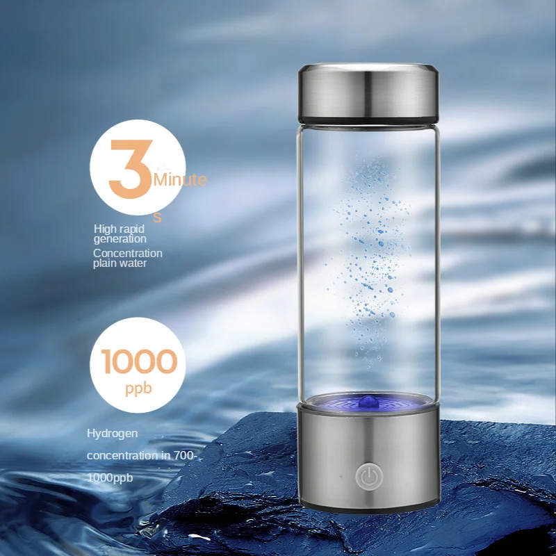 Eau ionisée de tasse de bouteille d'eau riche rechargeable portative 