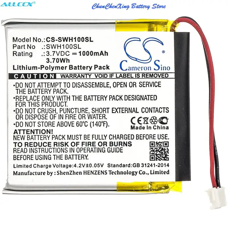 Bateria Cameron Sino Lis1662hnpc 1000mah para Sony Wh1000xm3 Wh-1000xm4 Wh-ch710n b Wh-xb900 Wh-xb900n - Image 4