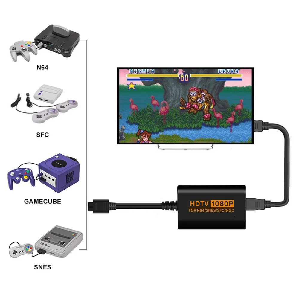 N64 Upscale Gamecube To Hd Retro Game Console Video Adapter 1080P