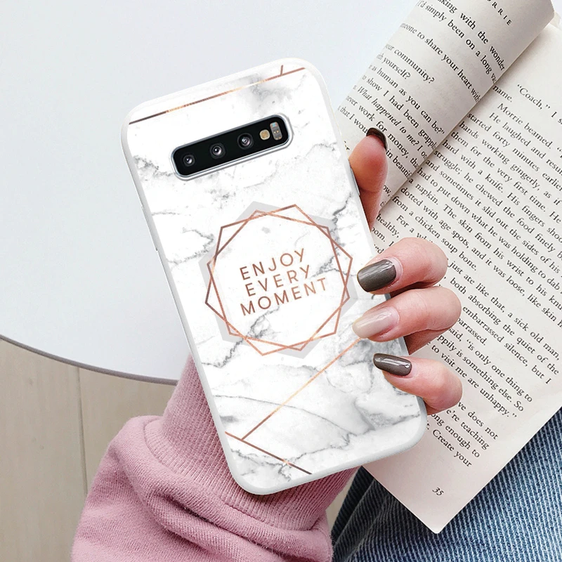 Color Luxury Marble Case For Samsung Galaxy S10 S 10 Plus S10E Fundas Soft TPU Protection Back Cover For Samsung S10 Shockproof