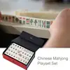 Chinese Mahjong Game Set 144 Numbered Melamine Small Tiles For Mahjong Traditional Easy Carry Toys Set For Chinese Style Game 5
