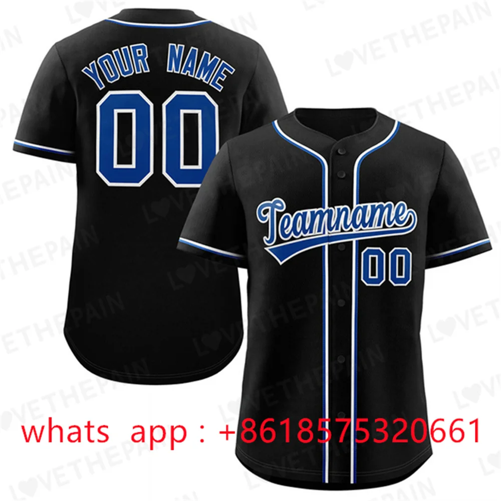 thumbnail image 1 of Camiseta de béisbol bordada personalizada, camiseta de béisbol, nombre del equipo cosido, número, logotipo cosido, sudadera de juego de softbol para hombres/jóvenes, 1 of 4
