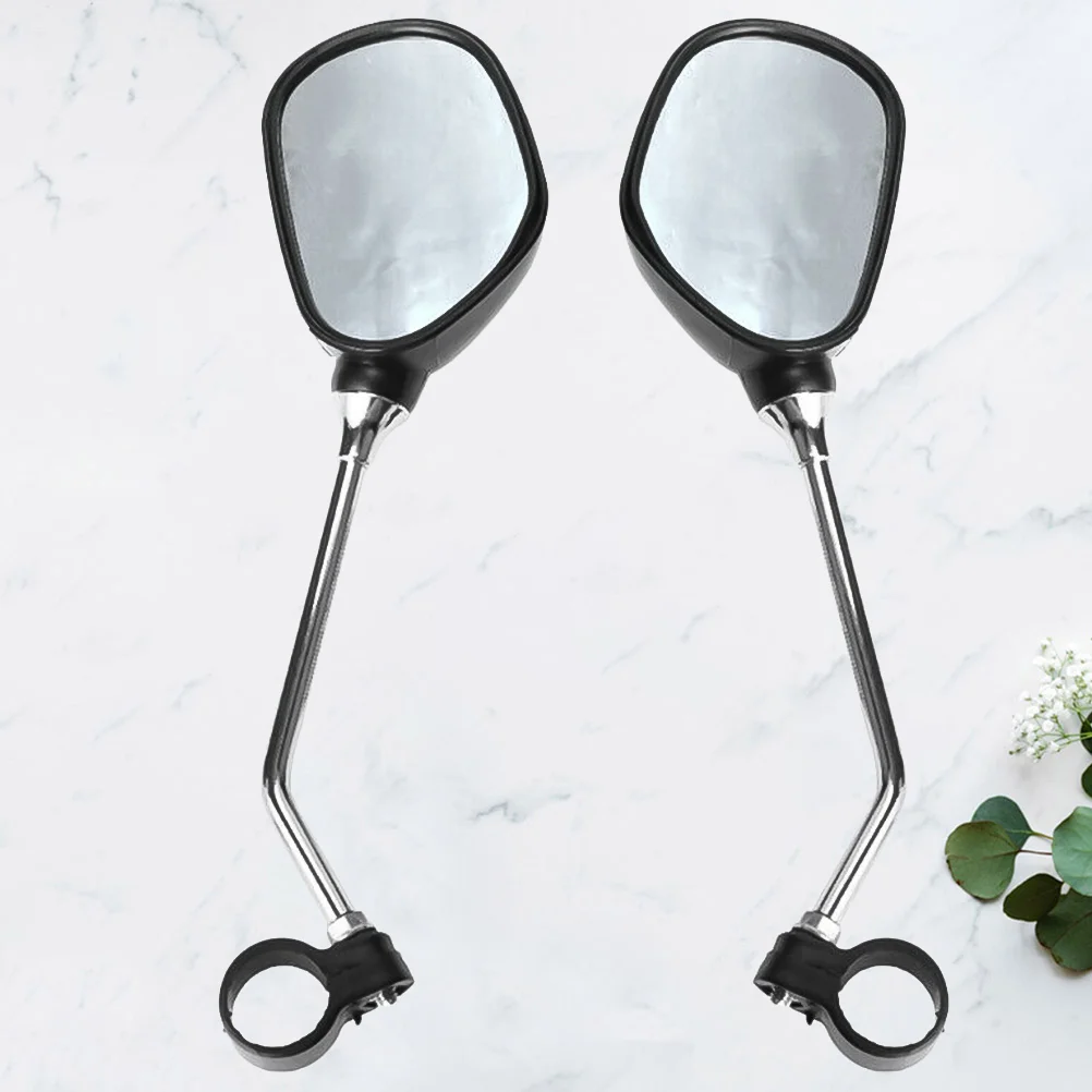 

Bike Rear View Mirror, 1 Pair Handlebar Bike Mirror Durable Shockproof Lightweight Clear Handlebar Mirror Rearview Mirror for