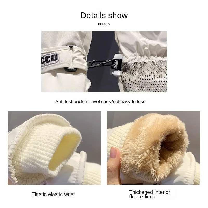Winter Ski Gloves Women's Outdoor Biking Mountain Climbing Sports Waterproof Warm with Velvet Thickened Protection Gloves 4
