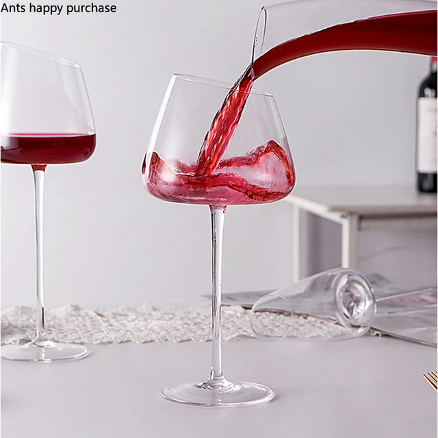 Jinyoujia Ripple Golden Bottom Red Wine Glass Ultra-thin Crystal