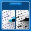 M&G 6pcs Retractable Erasable Gel Pens, 0.5mm Blue/Black Ink Gel Pen, Erasable Pen Make Mistakes Disappear, Premium Comfort Grip 3