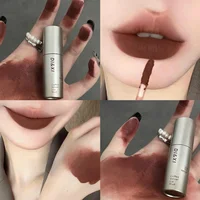Long-Lasting Waterproof Matte Velvet Lip Gloss - Smooth Nude Brown Lips Tint for Festival Gifts 1