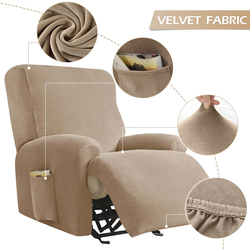 Velvet Fabric Recliner Chair Cover Lazy Boy Recliner Velvet Chair Cover