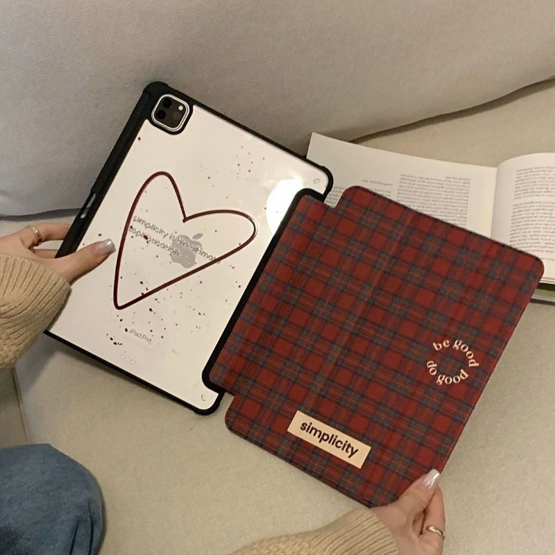 Korean Red Checks Protective Case