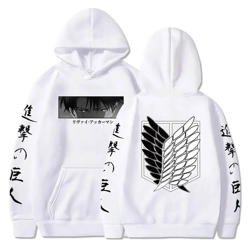 Attack on Titan Levi Kyojin No Shingeki Anime Print Hoodie Sweatshirt Men Women Harajuku Pullover Plus Size 4