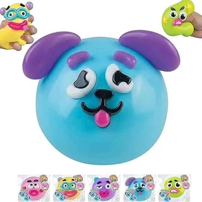 Smushers Squishy Funny Curiosities Dog Face Swap Squishy Toy, Soft Moldable Cute Slow Rise Squeeze Toy, Relaxing Sensory Gift 4