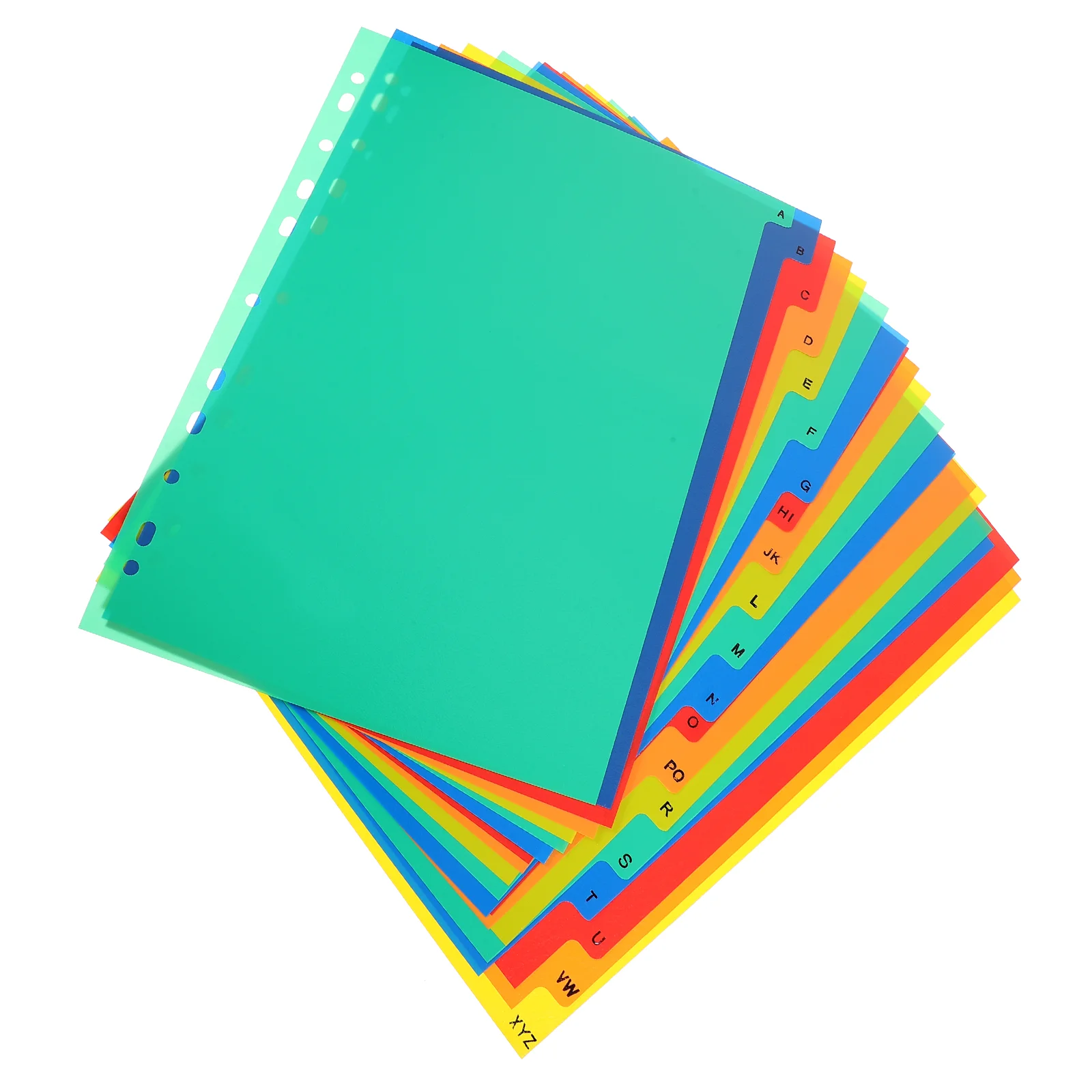 Notebook Binder Divider 21 Pcs Notepads A4 Separated Loose Leaf Page Dividers Loose-leaf Markers Punched Binder Book Plastic Tabs Notebook Index Office