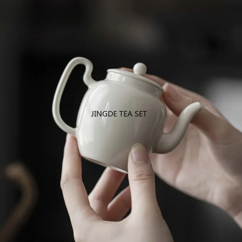 140ml Japanese style Grass Ash Zen Tea Pot Handmade Ceramic Retro Teapot samovar