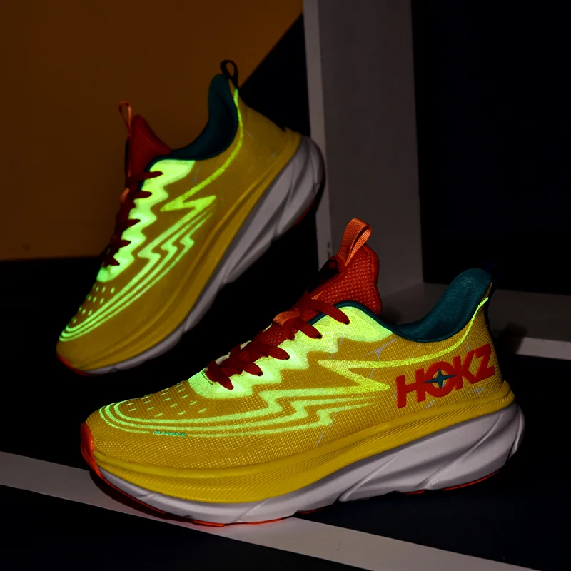 High Quality Fashion Yellow Platform Brand Sneakers for Men Women Breathable Sports Shoes Cushioned Athletic Shoes Mens Trainers