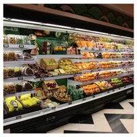 Supermarché congélateur multi-deck réfrigéré ouvert réfrigérateur Fruits légumes affichage refroidisseur légumes affichage refroidisseur armoire 2