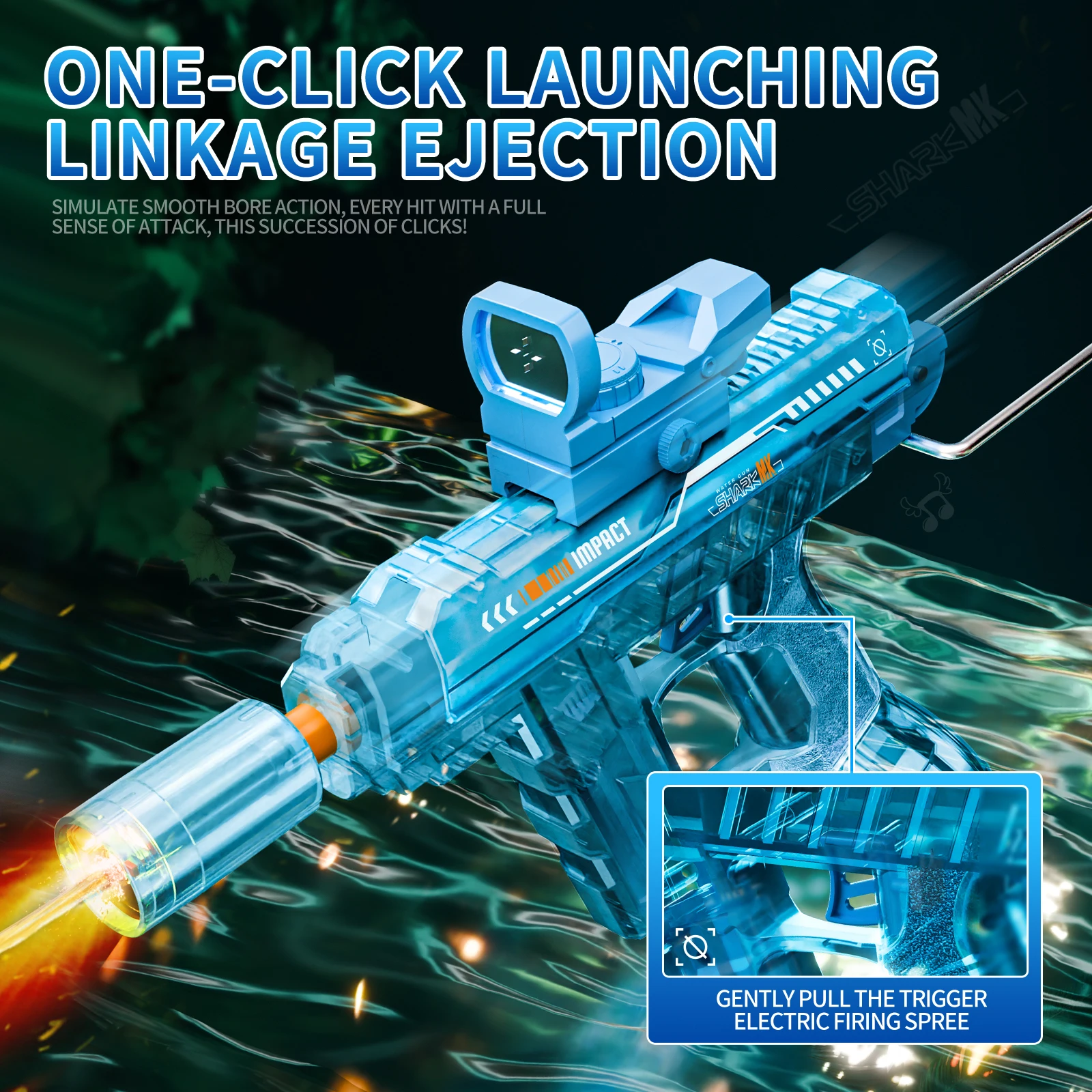 Electric High-Speed Flashing Lights Water Gun - Large Capacity Children's Toy