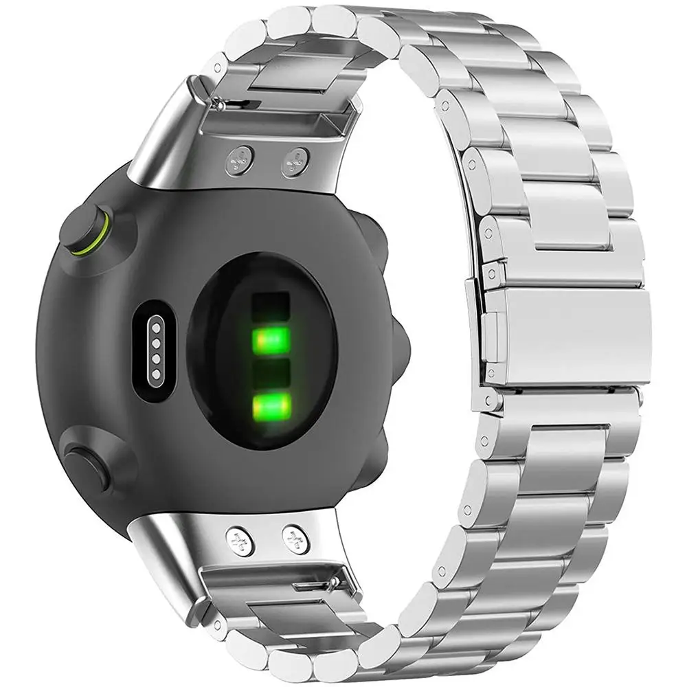 Sleek Three Beads Quick Release Metal Watch Band