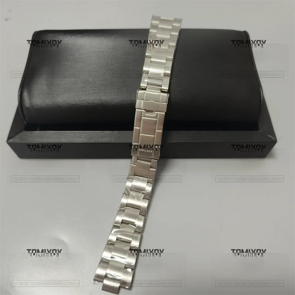 20MM 316L Stainlee Steel Vintage Grid Buckle Curved End Oyster Watch Band Strap Fit For RLX 116719 16570 16610 93150