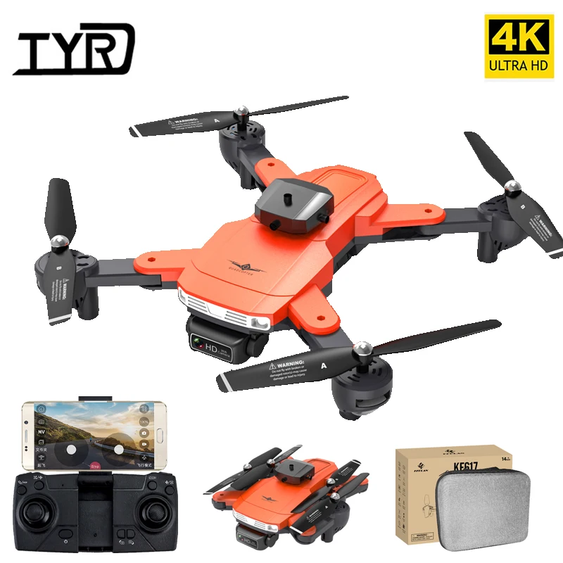 Профессиональный Радиоуправляемый квадрокоптер TYRC KF617 4K HD с двойной камерой FPV