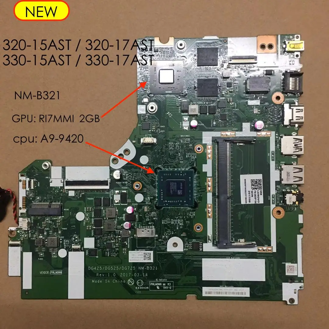 

NM-B321 mainboard For Lenovo Ideapad NEC 320-15AST 320-17AST 330-15AS 330-17AST Notebook motherboard