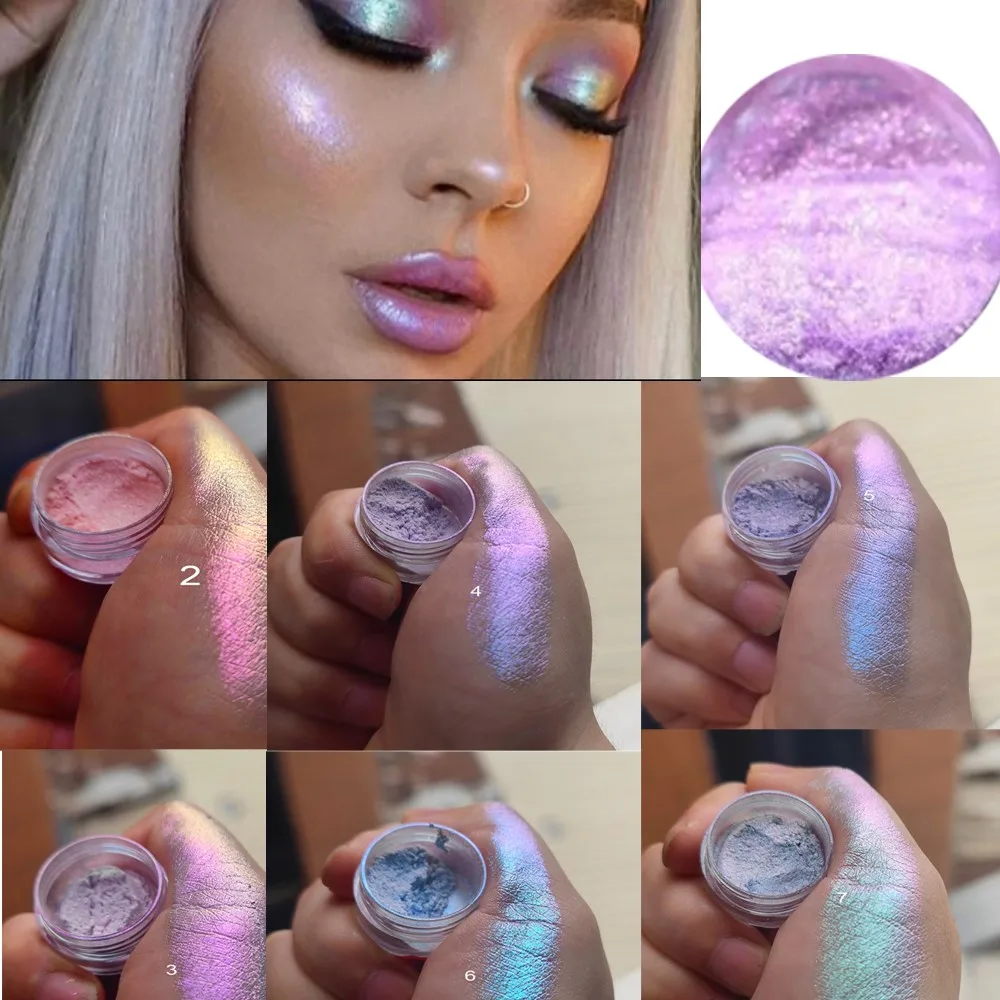 Nail powder Nail pigment Nail glitter Nail decoration Nail decorations 1 Box Chameleon Glitter Nails Powder Magic Mirror Dust Powder Chameleon Color Shift Nail Art Chrome Pigment For Manicure #Net 1g
