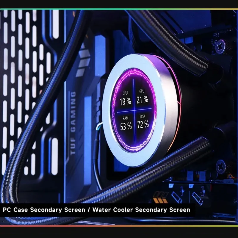 Chassi de Tela Usb Refrigerado a Água Tela Auxiliar Tela Rgb Redonda Função de Captura de Som Atmosférica sem Unidade 21 Polegadas - Imagem 3