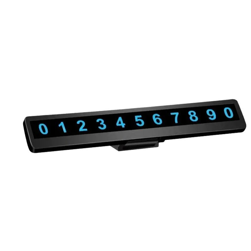 Temporary Car Parking Phone Number Board Card Plate Telephone Number Card Luminous Night Light Car Styling Phone Number Card