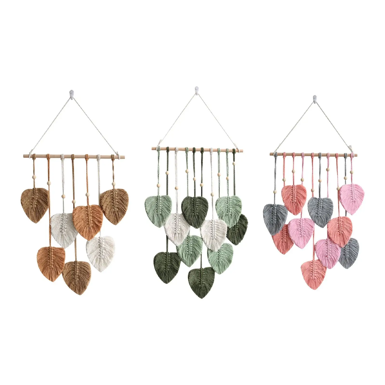 

Woven Tapestry Hanging Macrame Bohemian Decor Hanging Ornament Backdrop Leaf