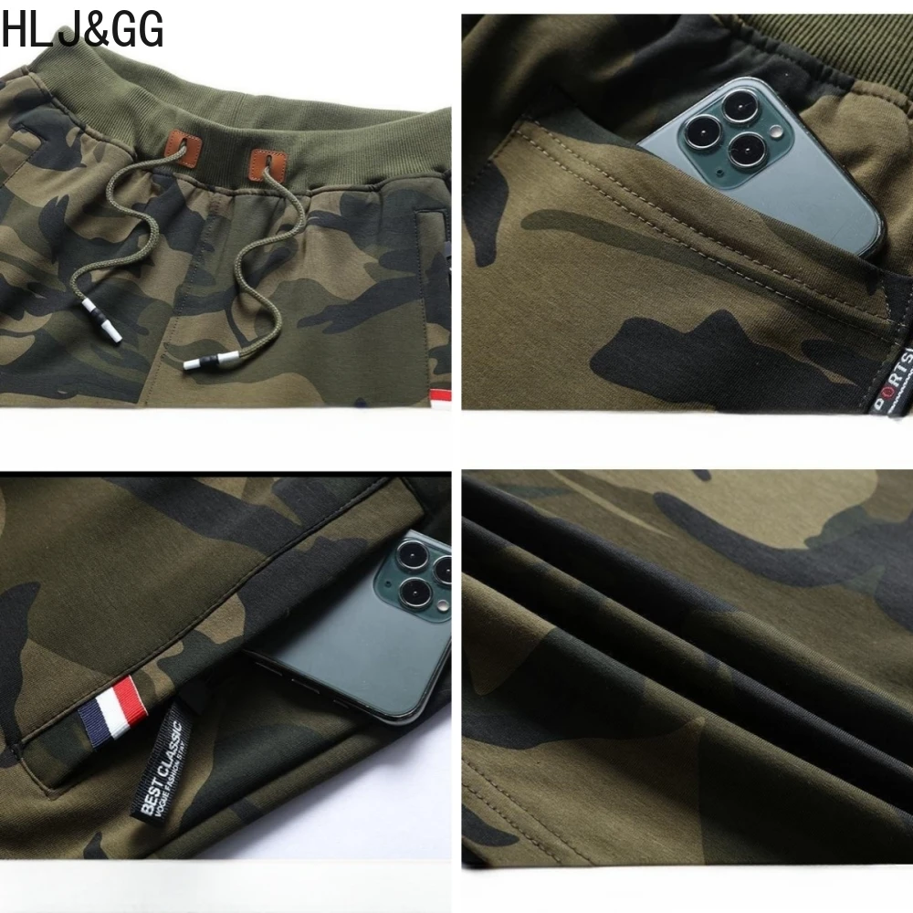 HLJ&GG Summer Camouflage Shorts Casual Camouflage Sweatpants Oversized Shorts for Man High Quality Male Sports Fitness Shorts
