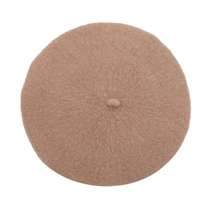 Fashion Baby Beret Hat for Girls Wool Vintage Children Beanies Cap Kids Painter Hats Toddler Candy Color Hair Accessories